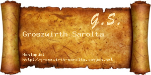 Groszwirth Sarolta névjegykártya